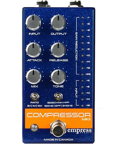 Amazon.com: Empress Effects Bass Compressor Effects Pedal, Blue